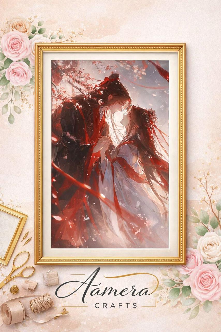 Eternal Bond - Romantic Art Glass Frame - Image 1