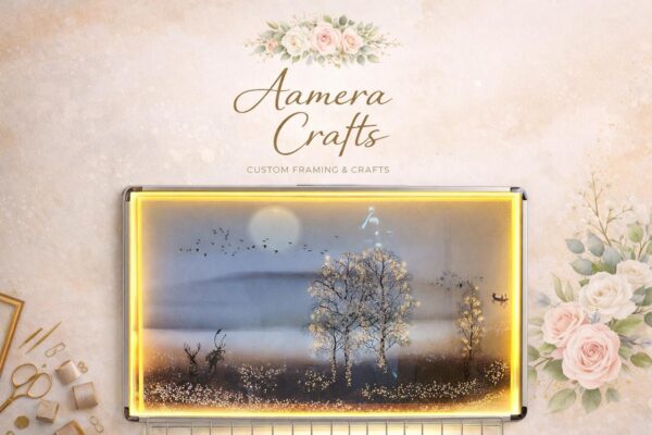 Luxury LED Nature Wall Art – Premium Illuminated Framed Décor
