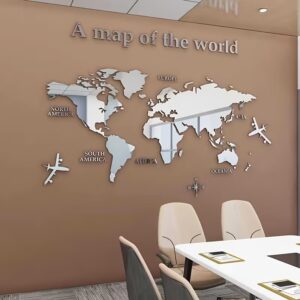 Luxury World Map Metal Wall Art – Modern Travel Inspired Home Décor - Image 2