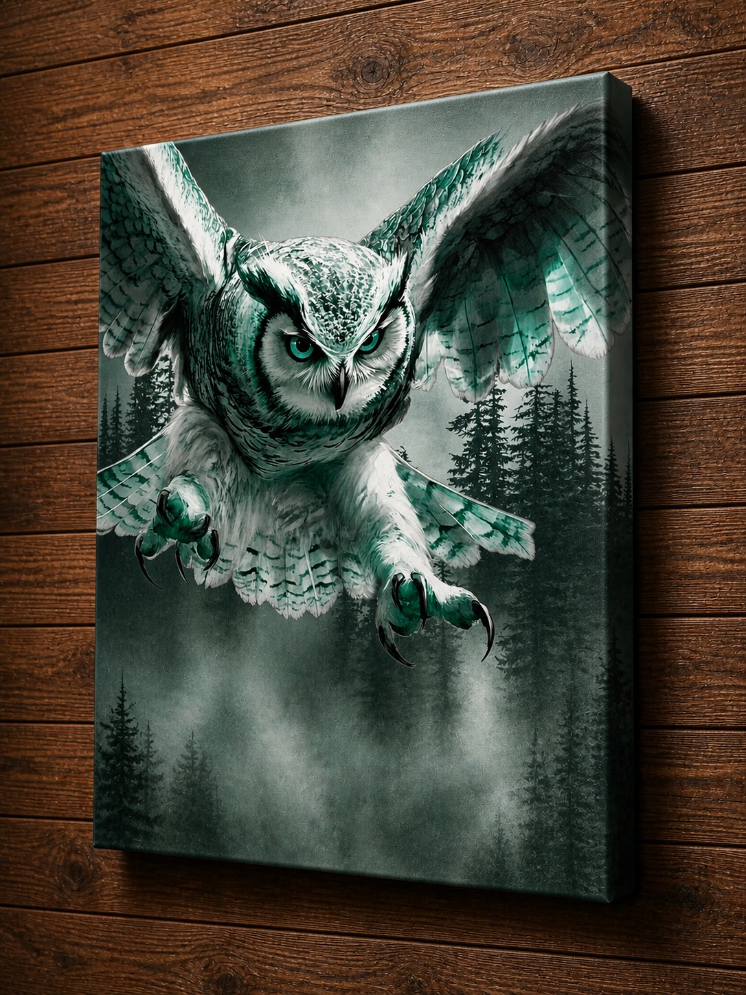 Premium Floating Frame Canvas Painting – Luxury Mountain Landscape Wall Art in Dubai | Aamera Crafts - Image 2
