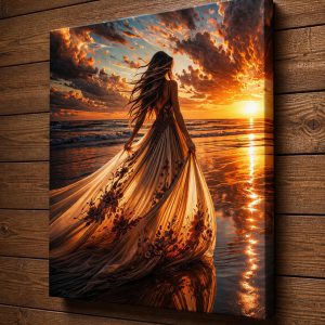 Premium Floating Frame Canvas Painting – Luxury Mountain Landscape Wall Art in Dubai | Aamera Crafts - Image 4