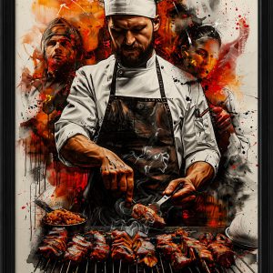 Modern Chef Kitchen Wall Art Frame – Premium Culinary Canvas Décor in Dubai | Aamera Crafts - Image 2