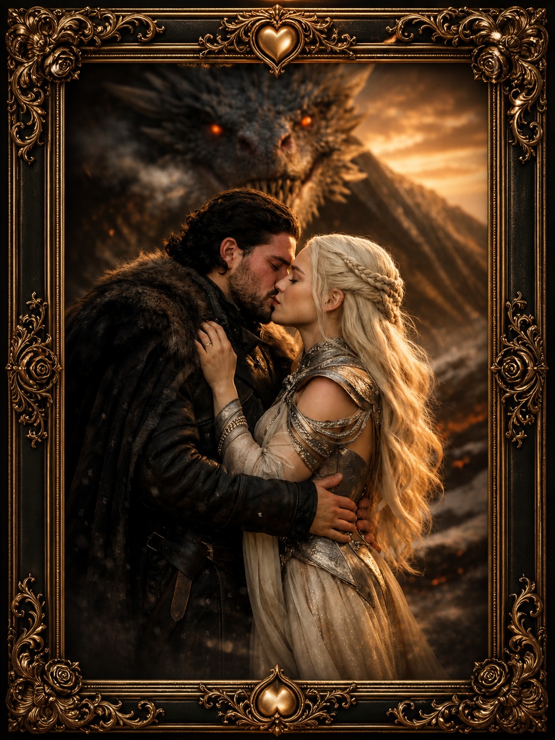 Romantic Couple Wall Art Frame – Luxury Love Portrait Décor in Dubai | Aamera Crafts - Image 5